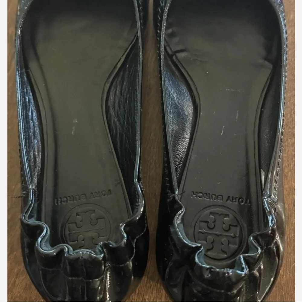 Tory Burch Reva Patent Leather Ballet Flats Shoes